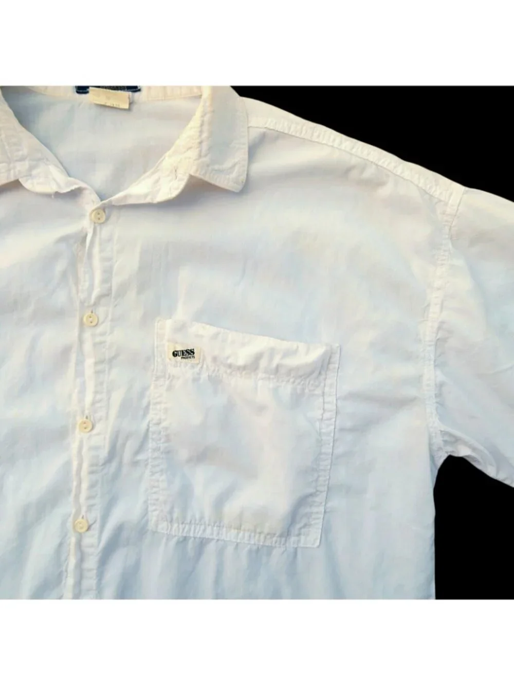 1980s Georges Marciano for Guess Graphic Short Sleeve Button Up Shirt X-Large